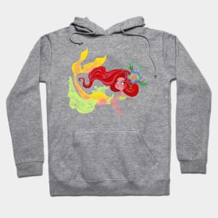 Mermaid red hair Hoodie